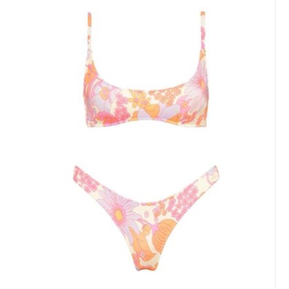 Triangl Maci Swim Top & Bottom in Sherbet Floral